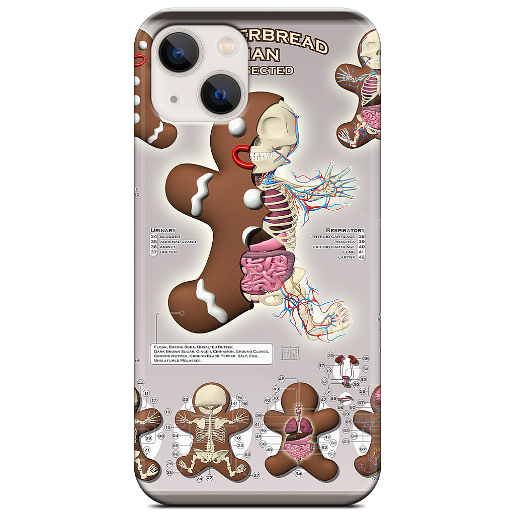 Gingerbread Man Dissected iPhone Case