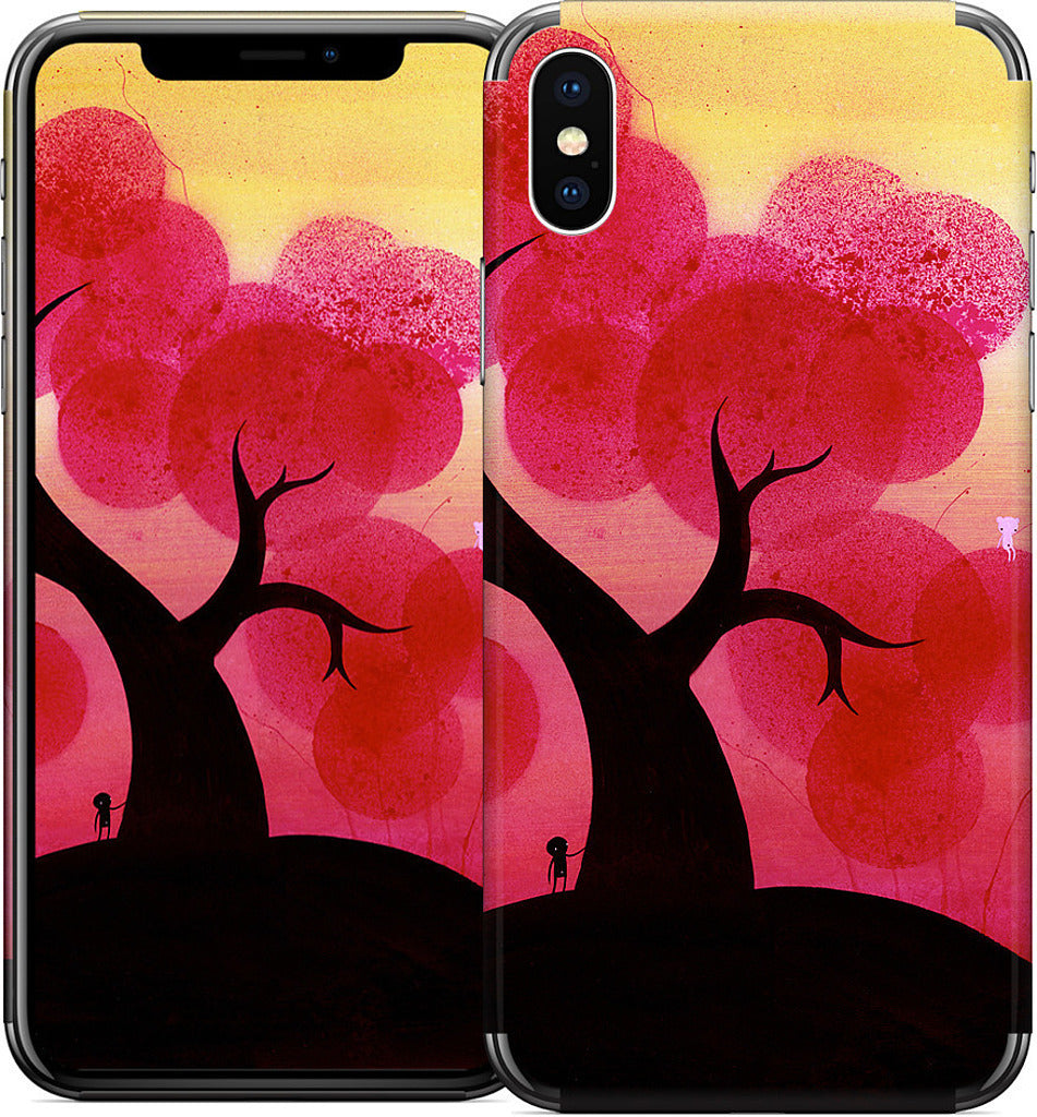 Red Blossoms iPhone Skin