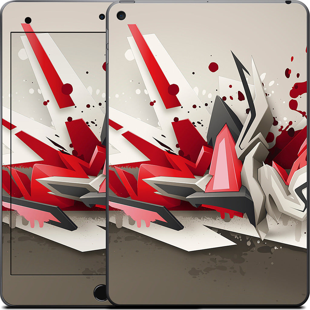 Red Metal iPad Skin