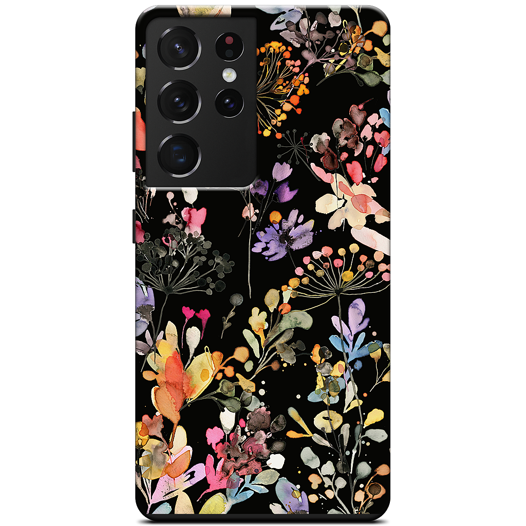 Wild Grasses (Black) Samsung Case