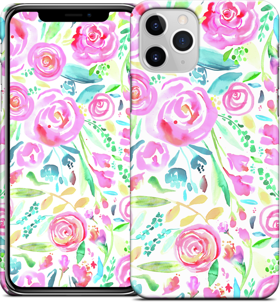 Sweet Floral Roses Pastel Bouquet iPhone Case
