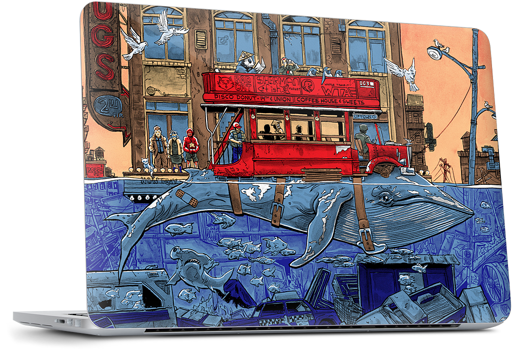 Northbound Whale MacBook Skin
