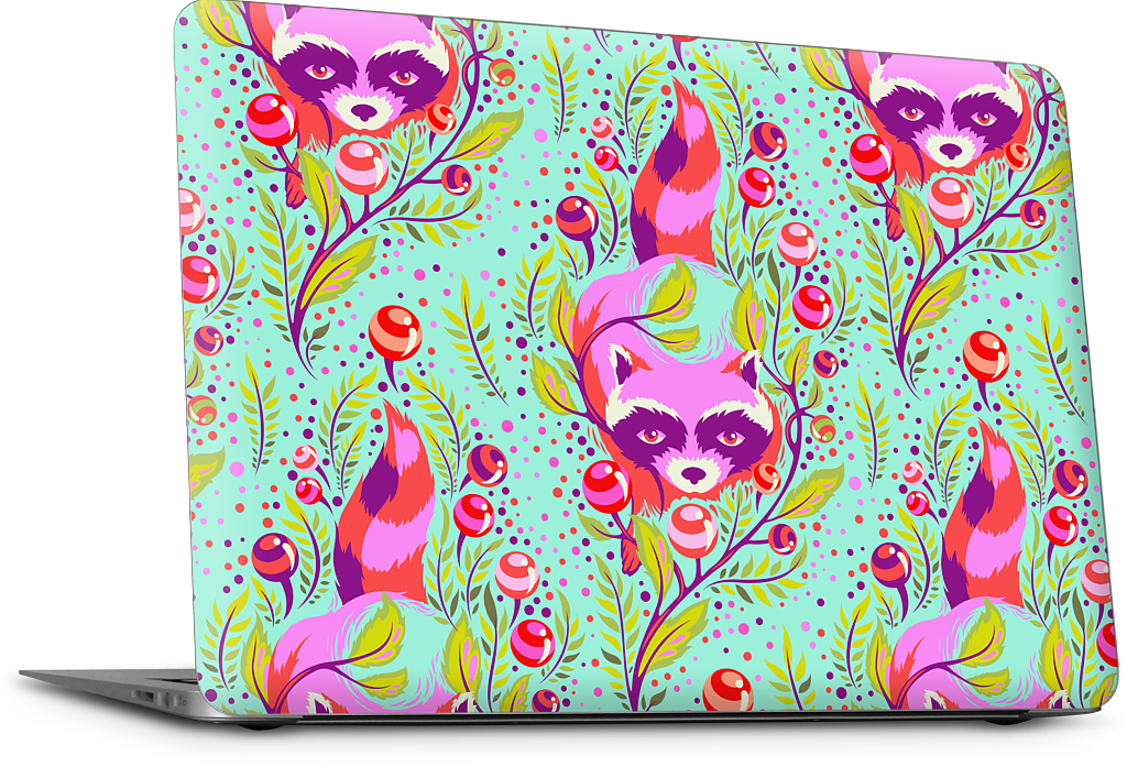 Raccoon Poppy MacBook Skin