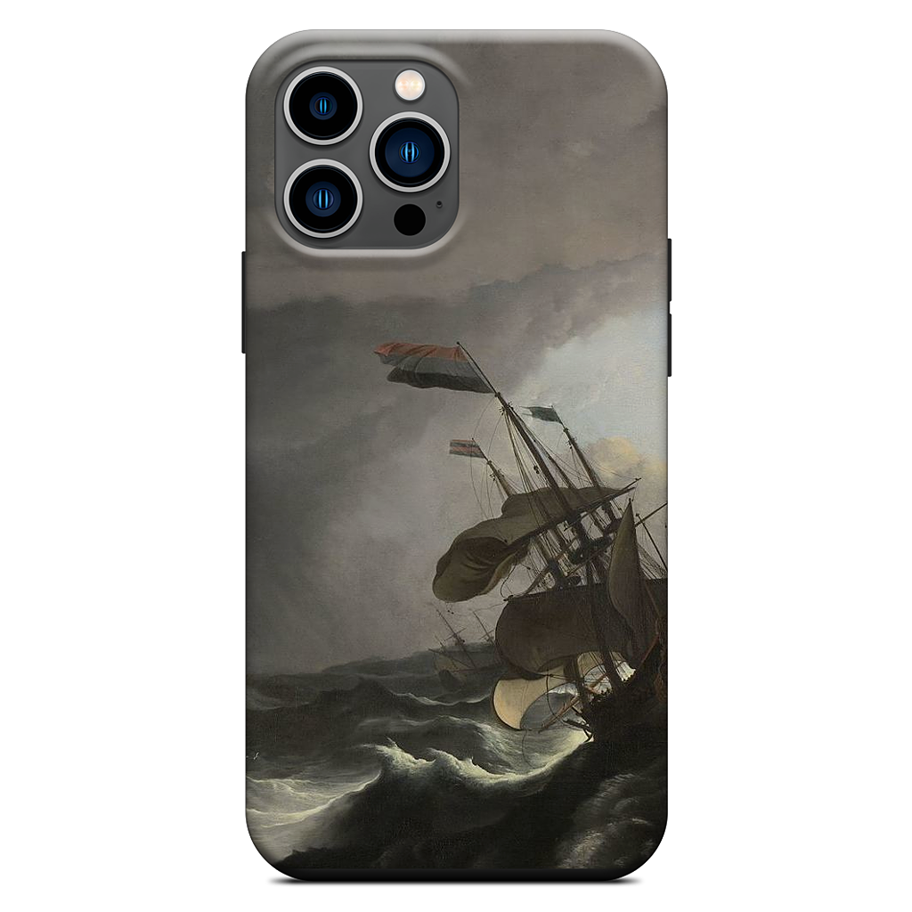 Warships During a Storm iPhone Case