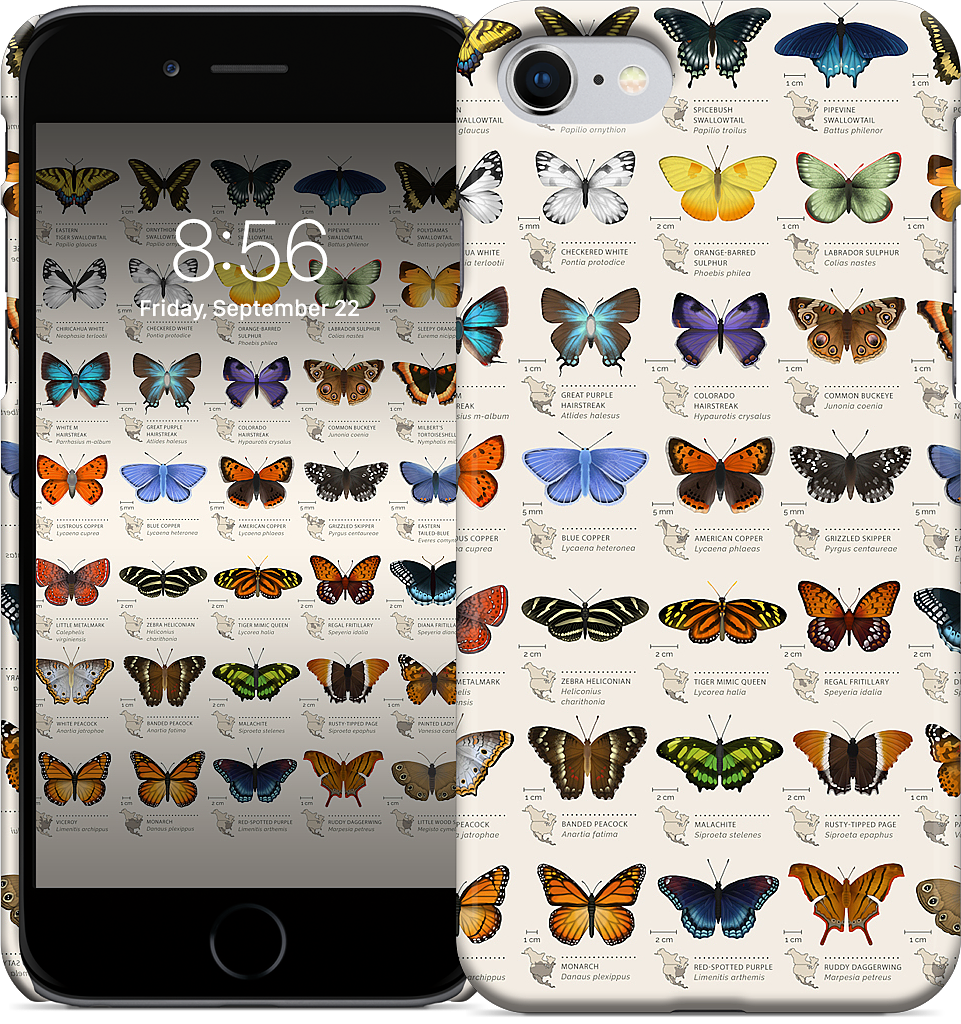 42 North American butterflies iPhone Case