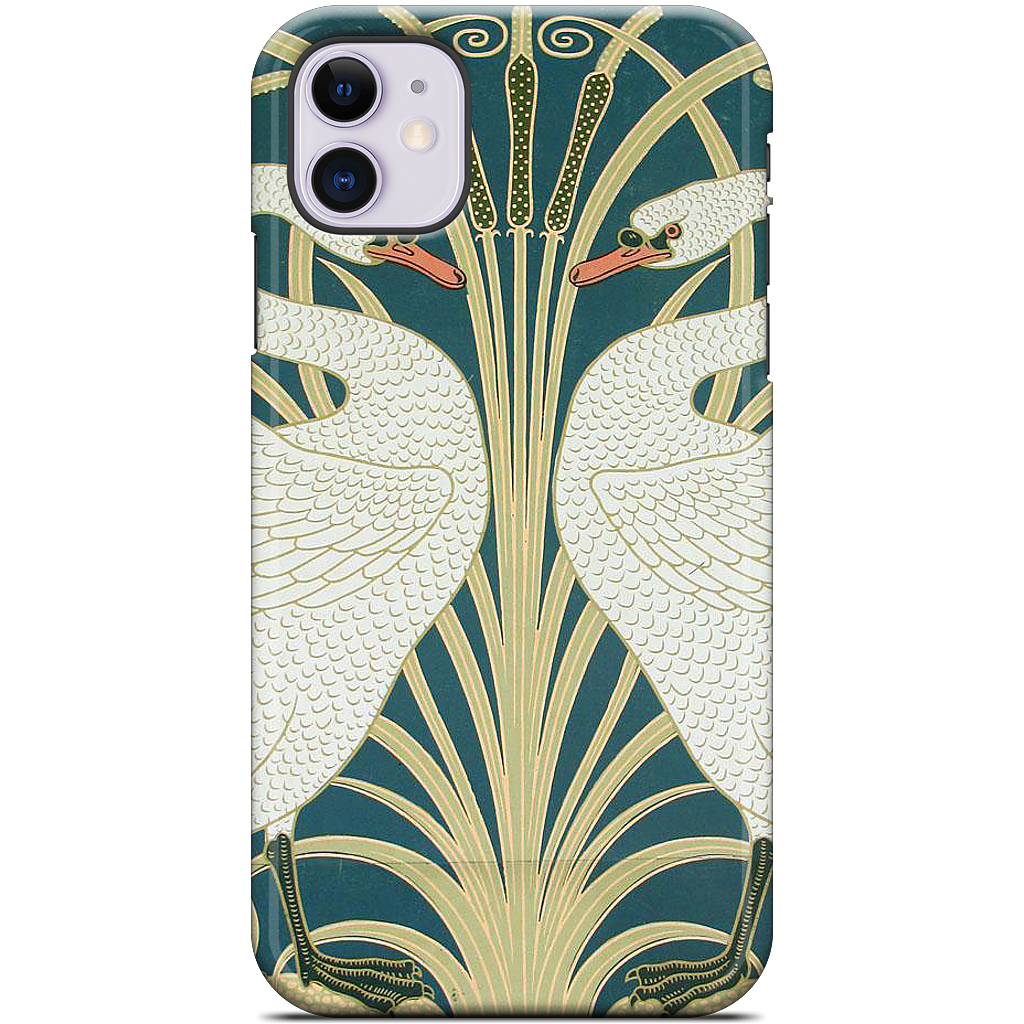 Swans and Irises iPhone Case