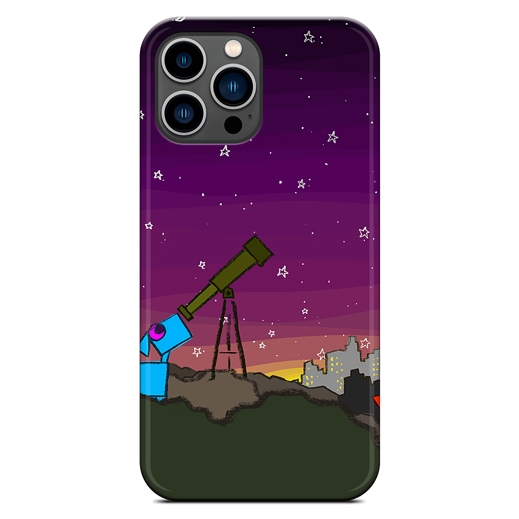 Space Dog Telescope iPhone Case