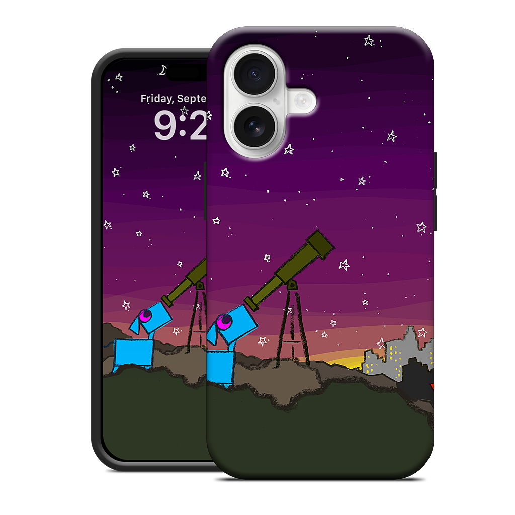 Space Dog Telescope iPhone Case
