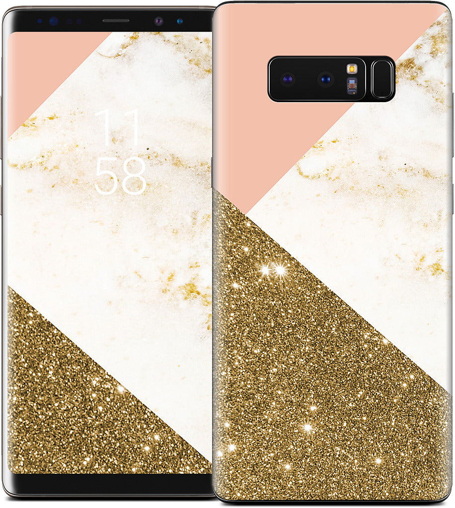Gold Marble Collage Samsung Skin