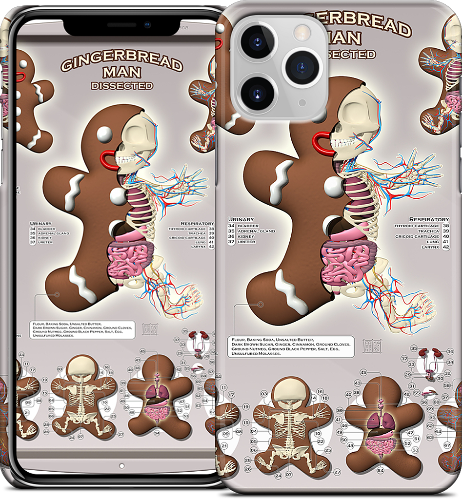 Gingerbread Man Dissected iPhone Case