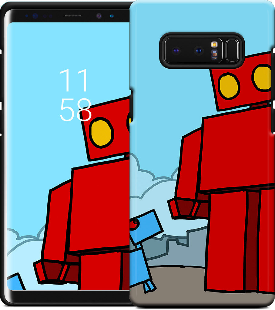 Red Robot Leaving The City Samsung Case