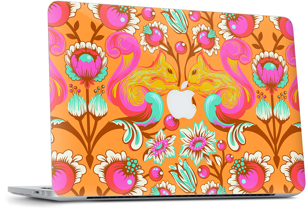 Squirrel Begonia MacBook Skin