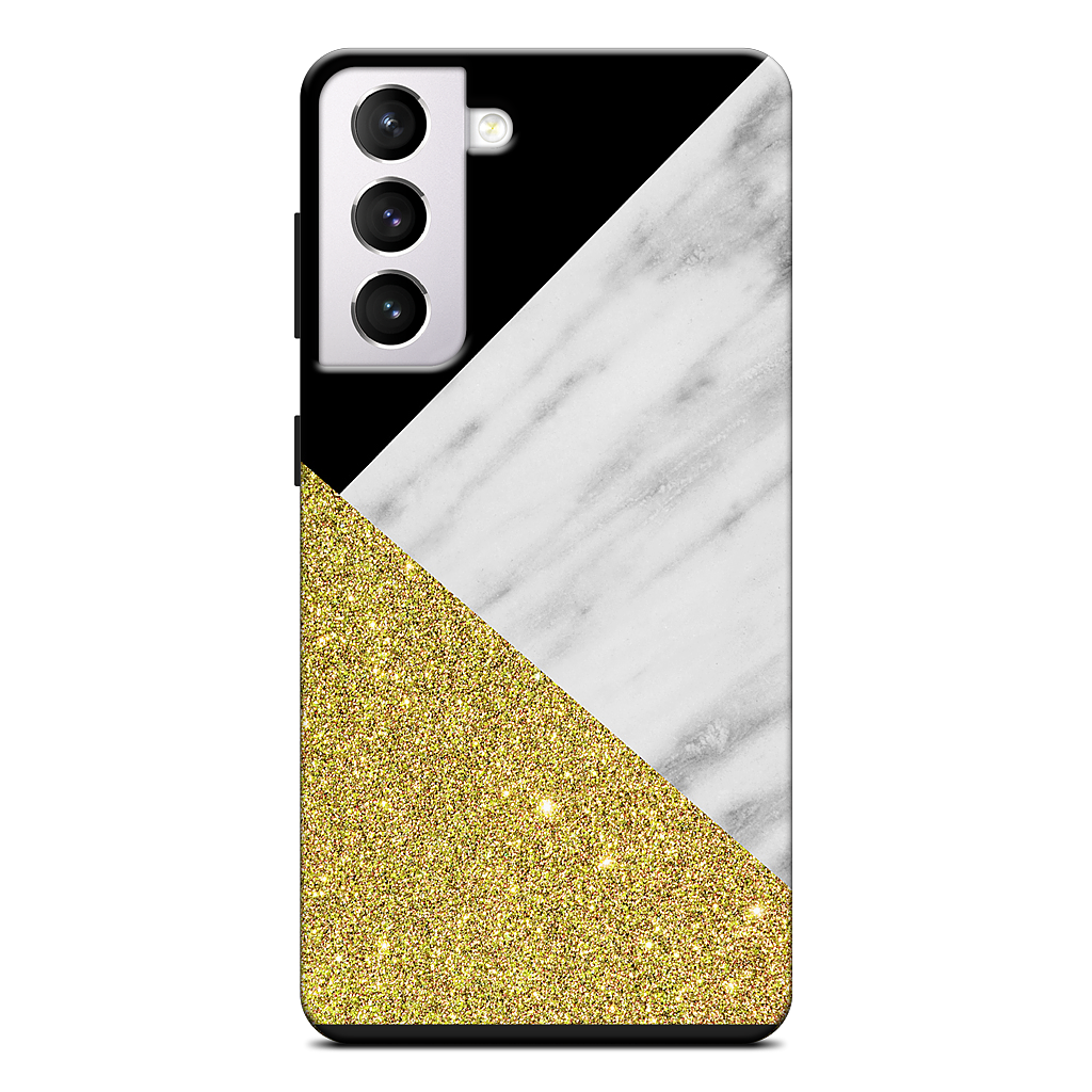 Gold and Real Italian Marble Collage Samsung Case