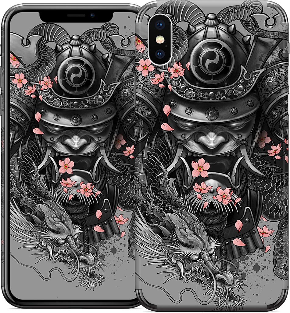 Samurai Dragon iPhone Skin