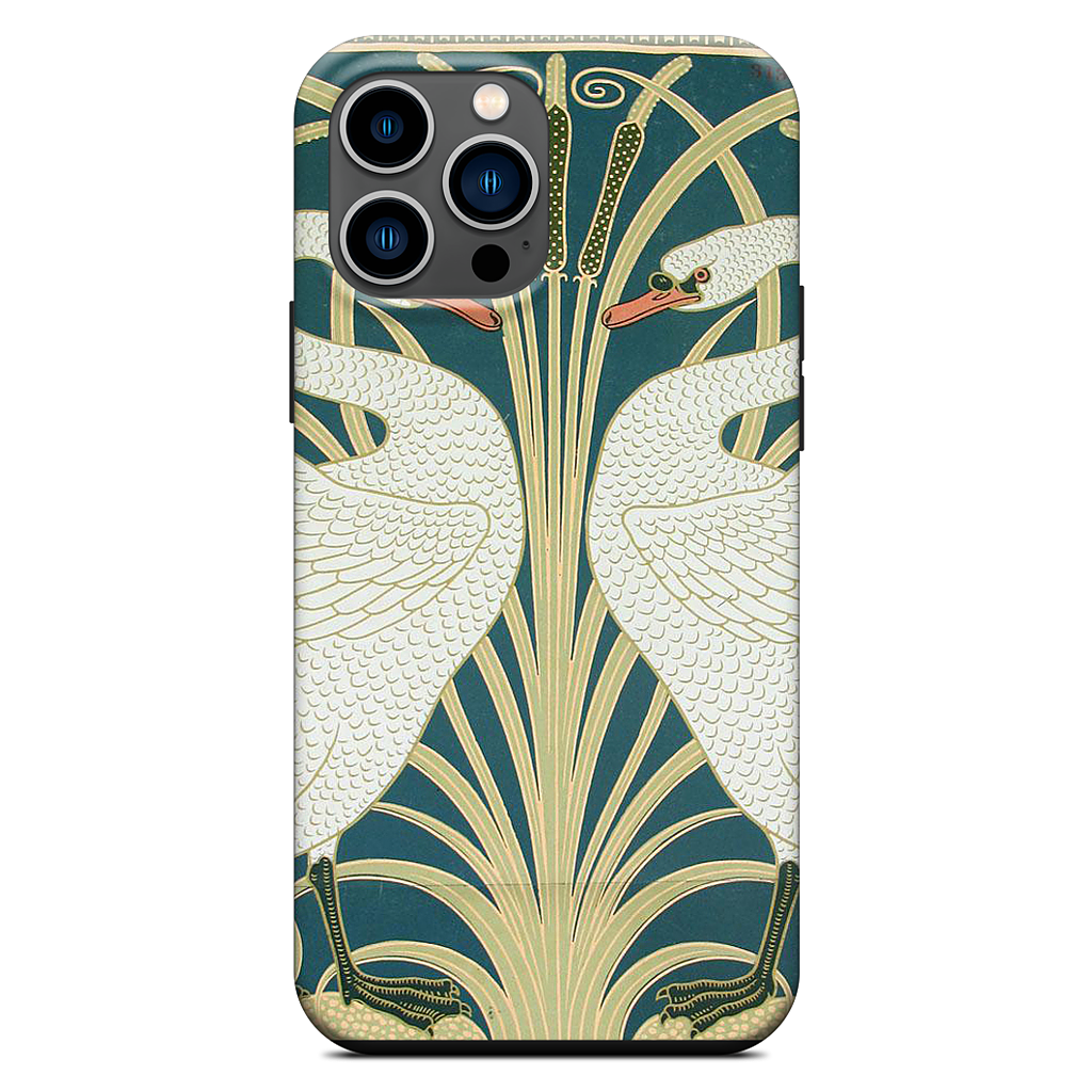 Swans and Irises iPhone Case