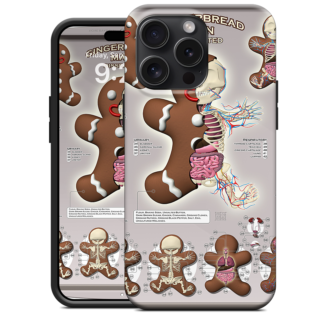 Gingerbread Man Dissected iPhone Case