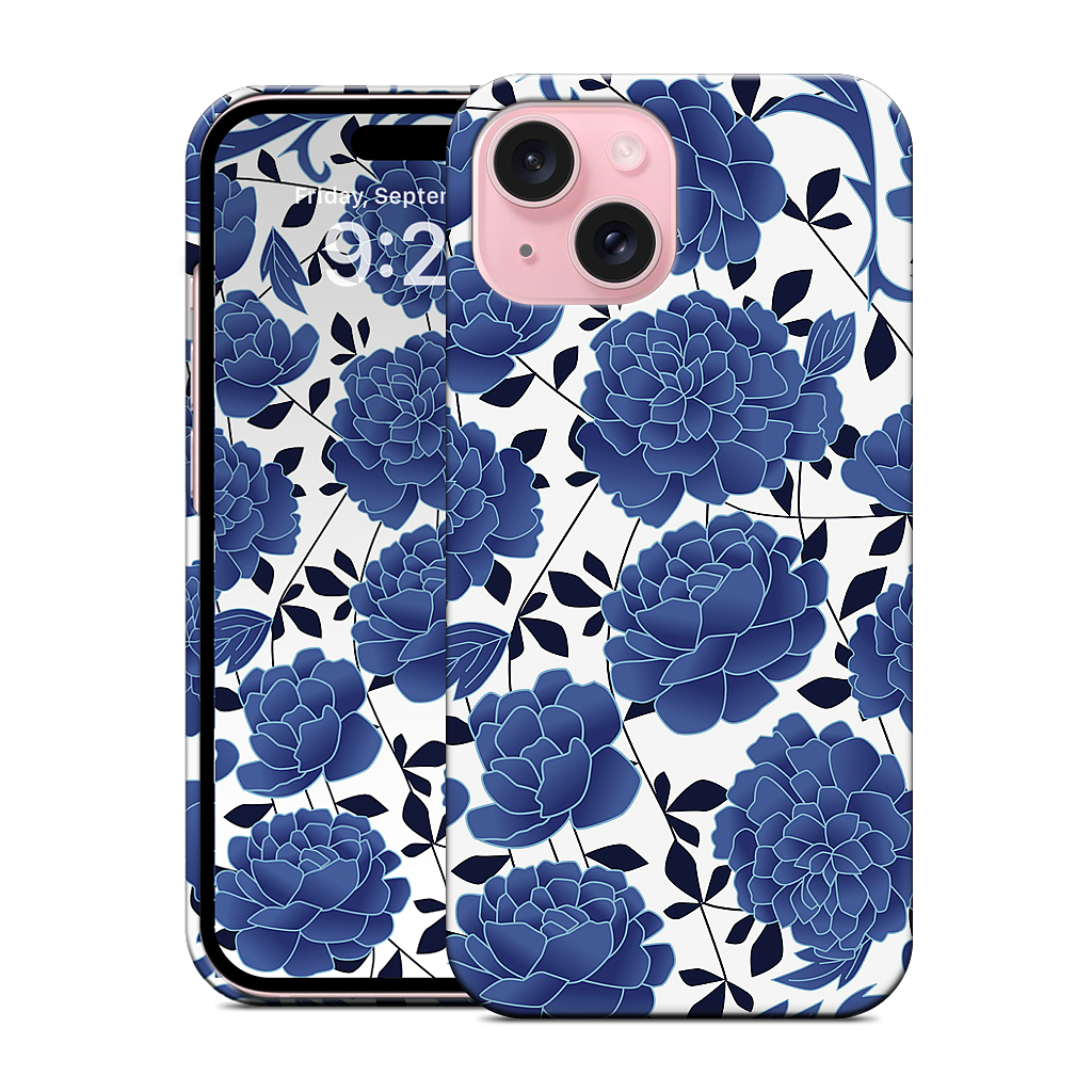 Blue flowers iPhone Case