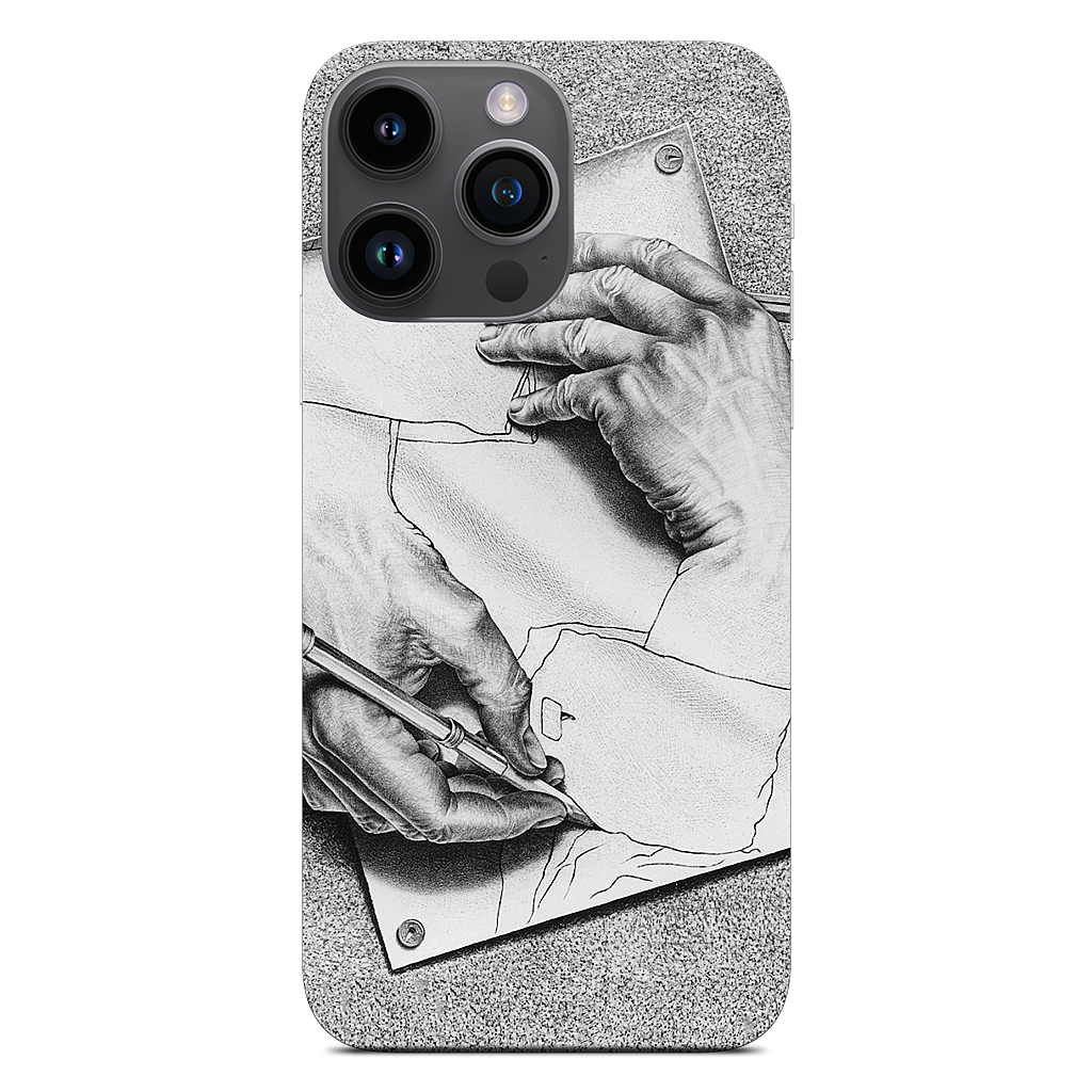 Drawing Hands iPhone Skin