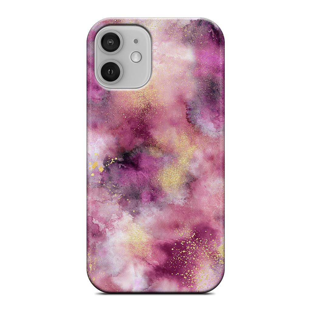 Watercolor Marble Pink Gold iPhone Case