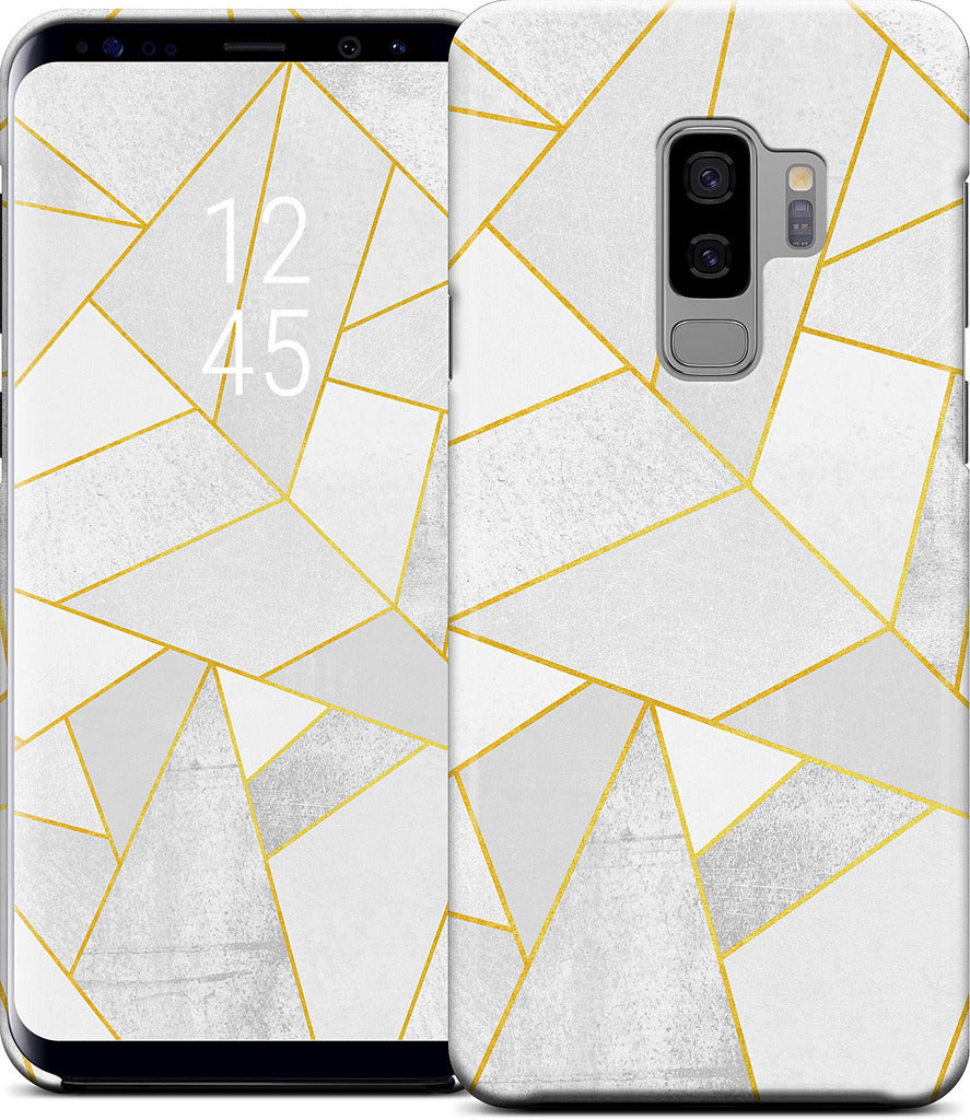 White Stone / Golden Lines Samsung Case
