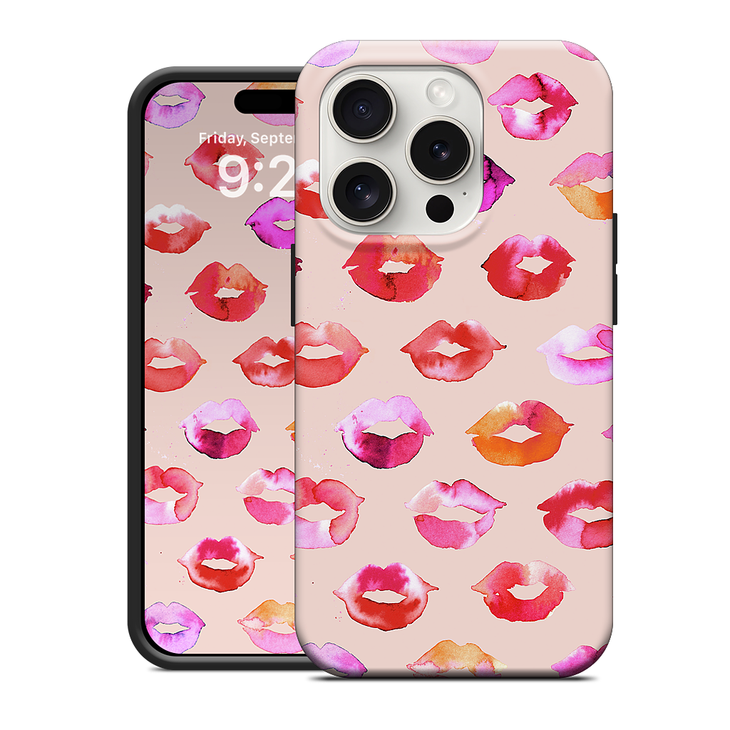 Sweet Coral Pink Lips iPhone Case