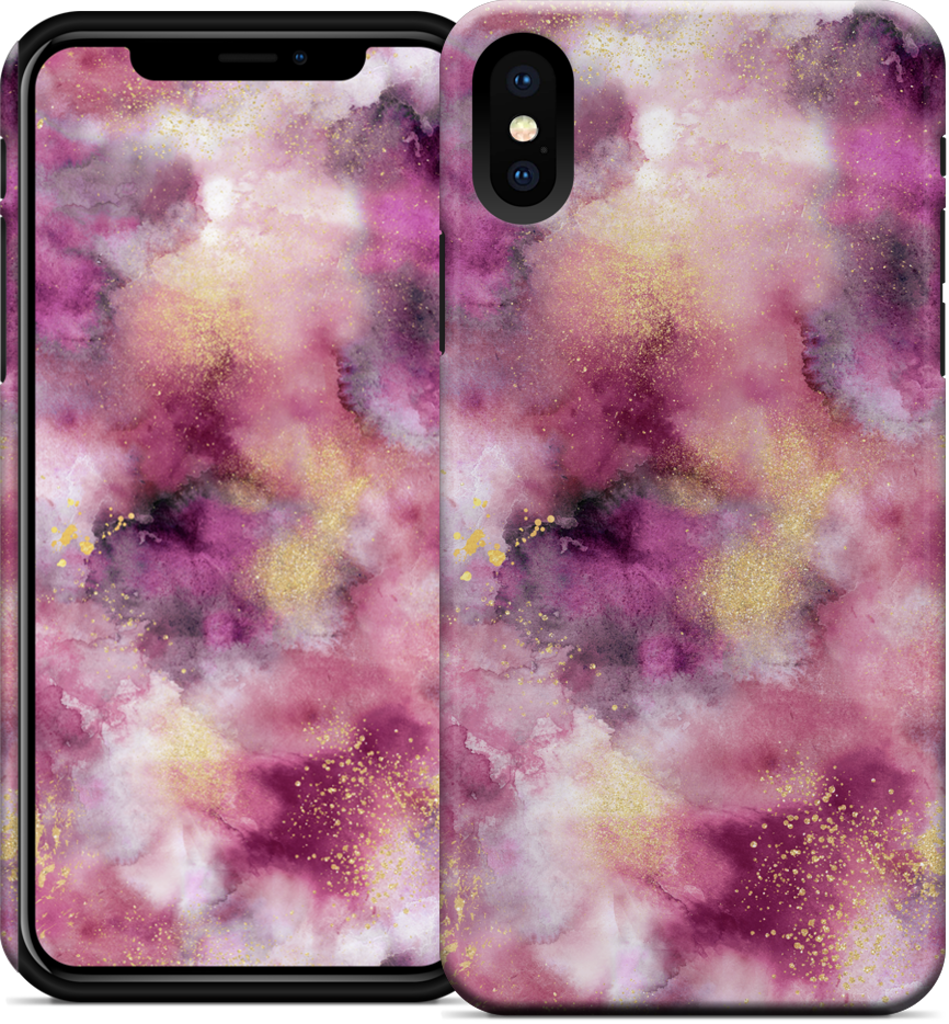 Watercolor Marble Pink Gold iPhone Case