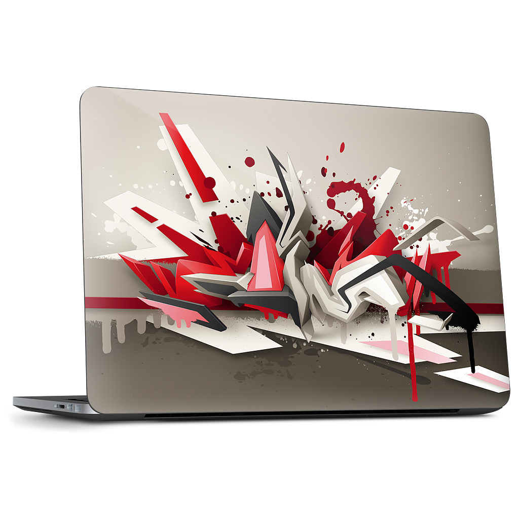 Red Metal Dell Laptop Skin