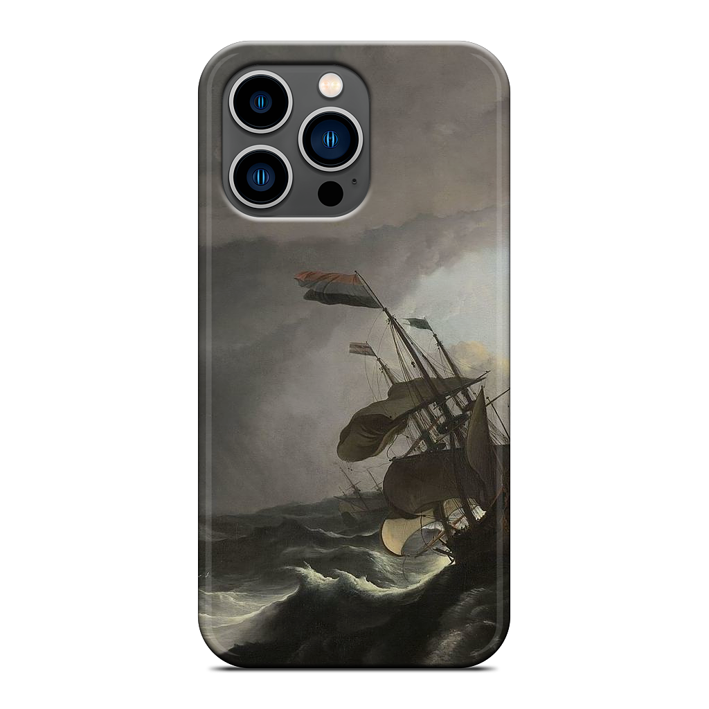 Warships During a Storm iPhone Case