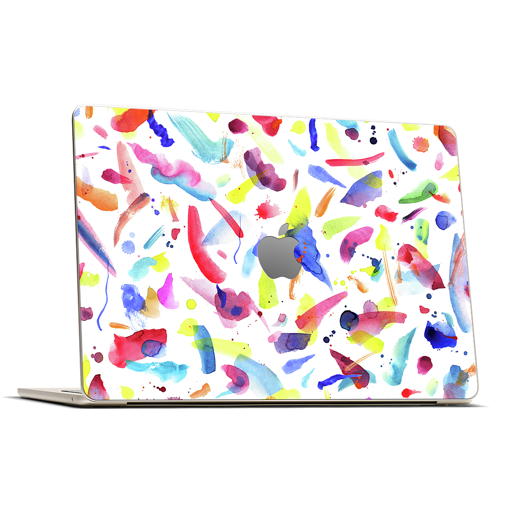 Watercolor Summer Brushstrokes MacBook Skin