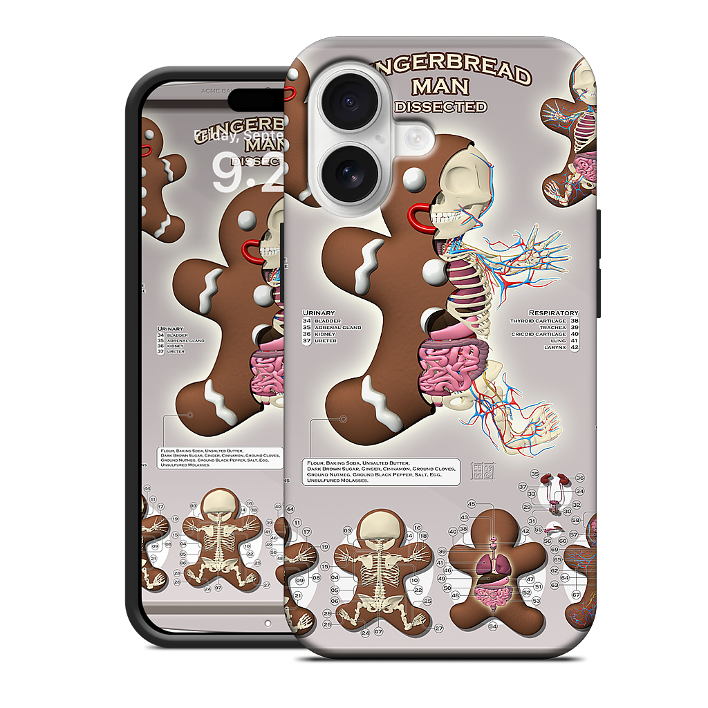 Gingerbread Man Dissected iPhone Case