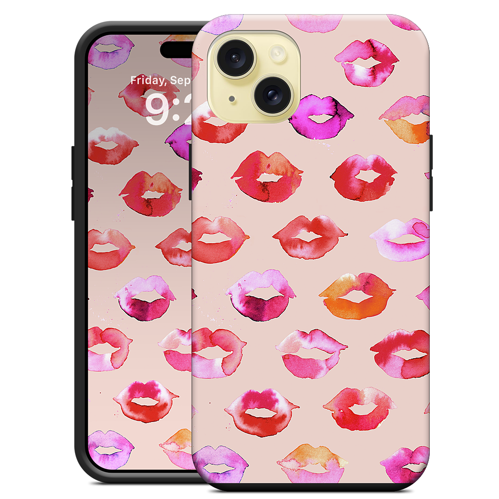 Sweet Coral Pink Lips iPhone Case