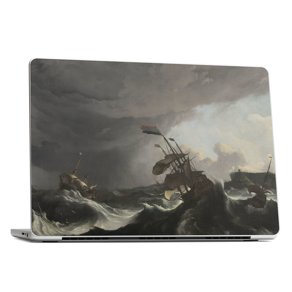 Warships During a Storm MacBook Skin