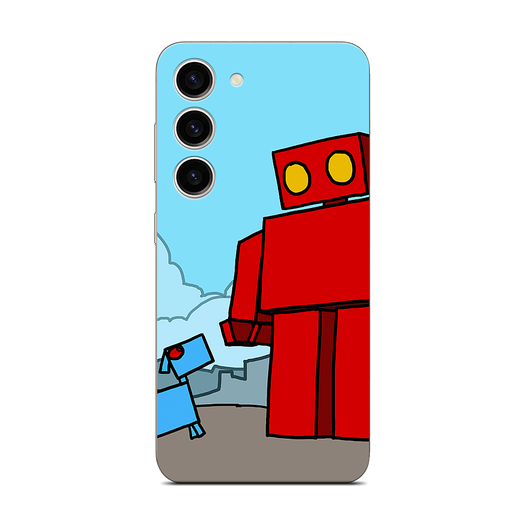 Red Robot Leaving The City Samsung Skin