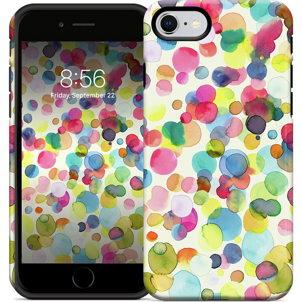 Watercolor Colorful Drops iPhone Case