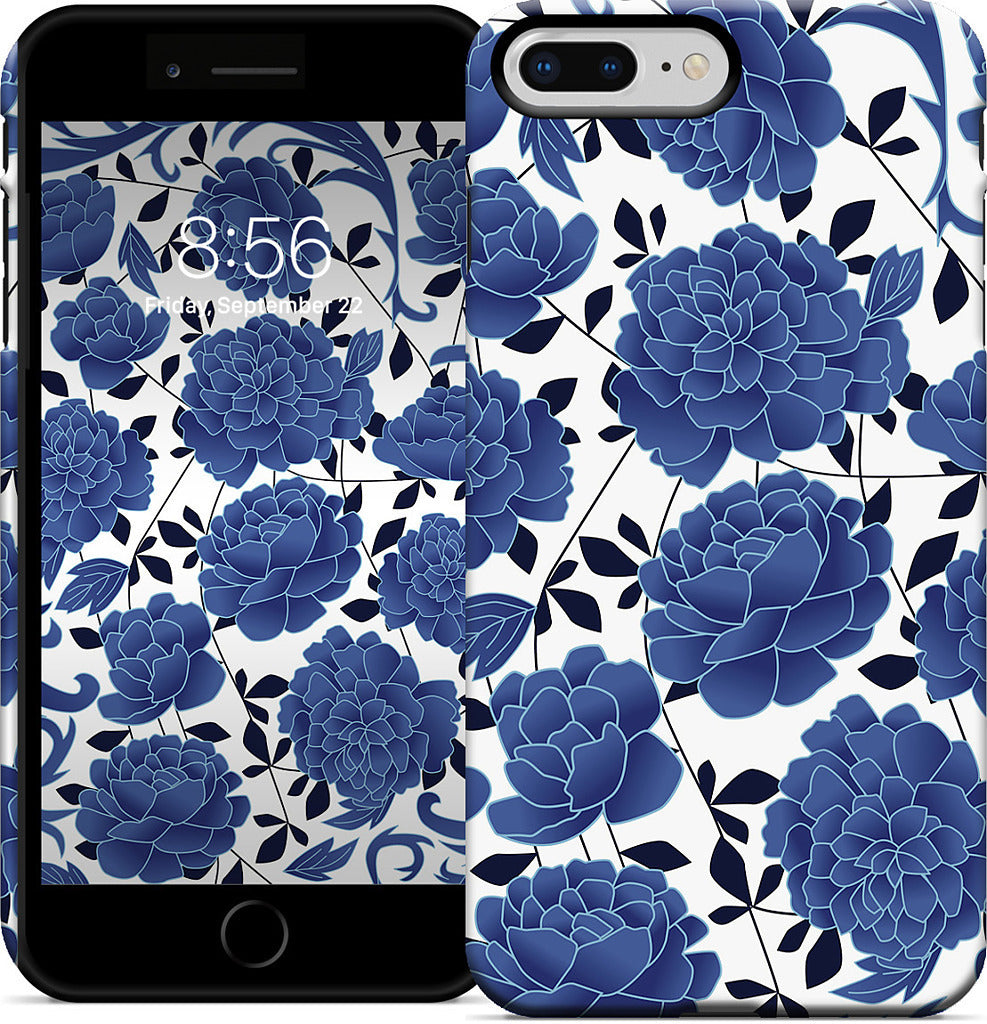 Blue flowers iPhone Case