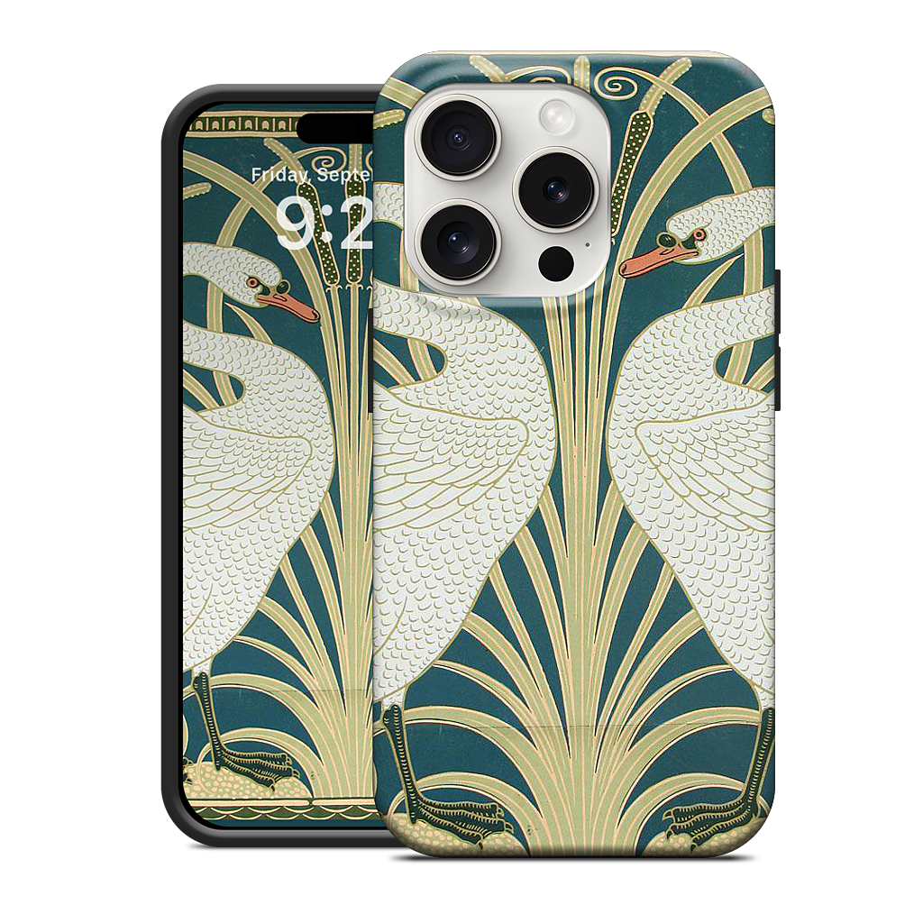 Swans and Irises iPhone Case