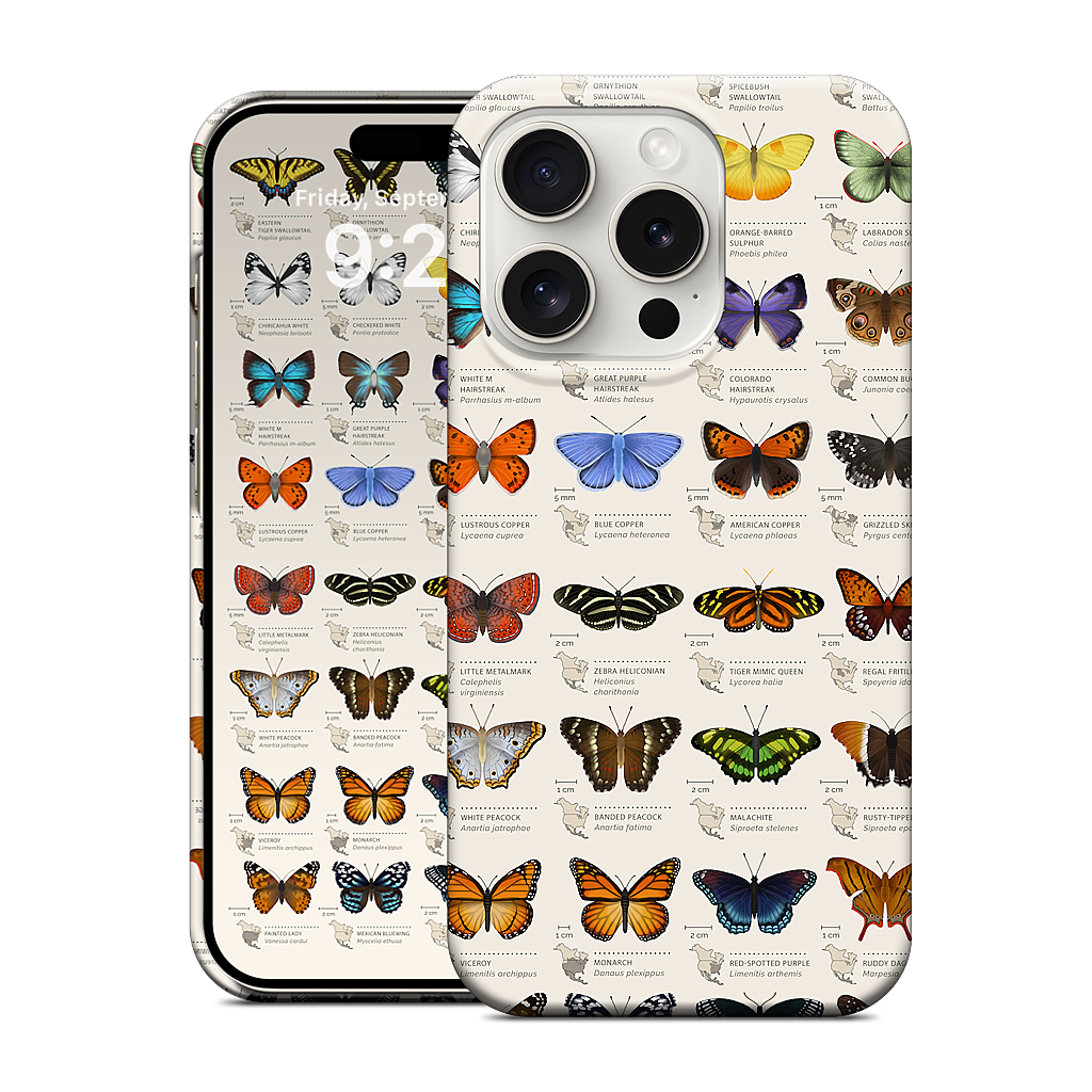 42 North American butterflies iPhone Case