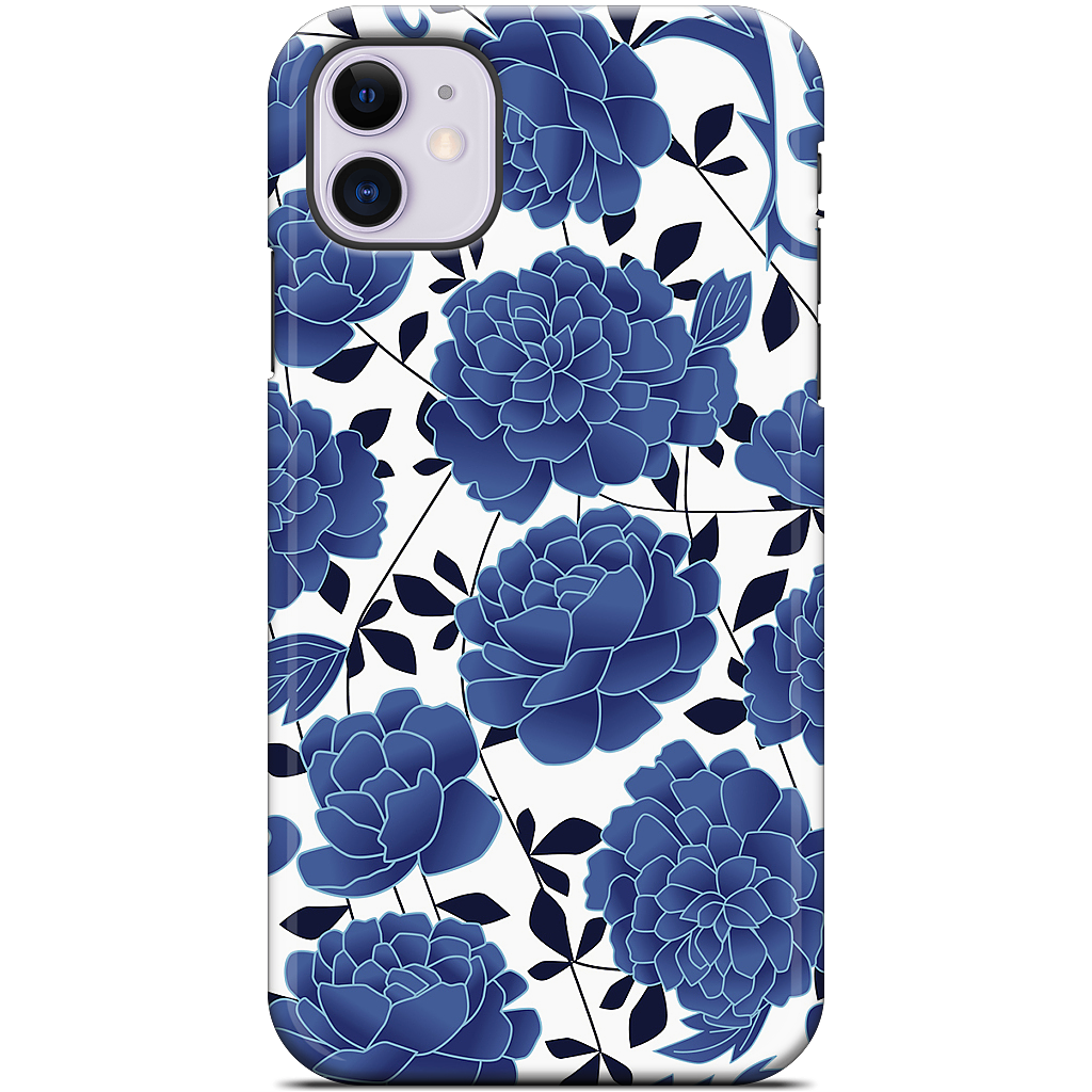 Blue flowers iPhone Case