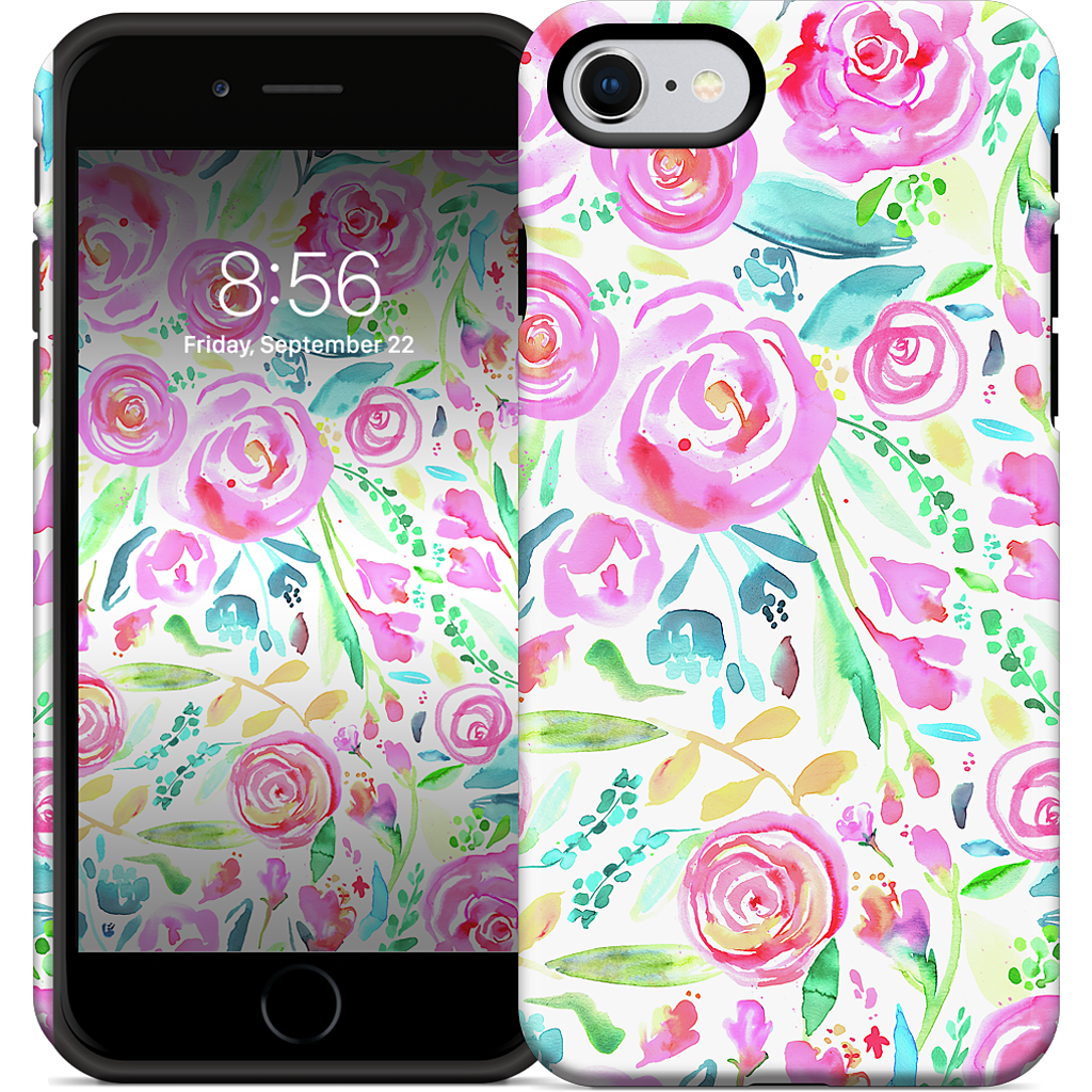 Sweet Floral Roses Pastel Bouquet iPhone Case