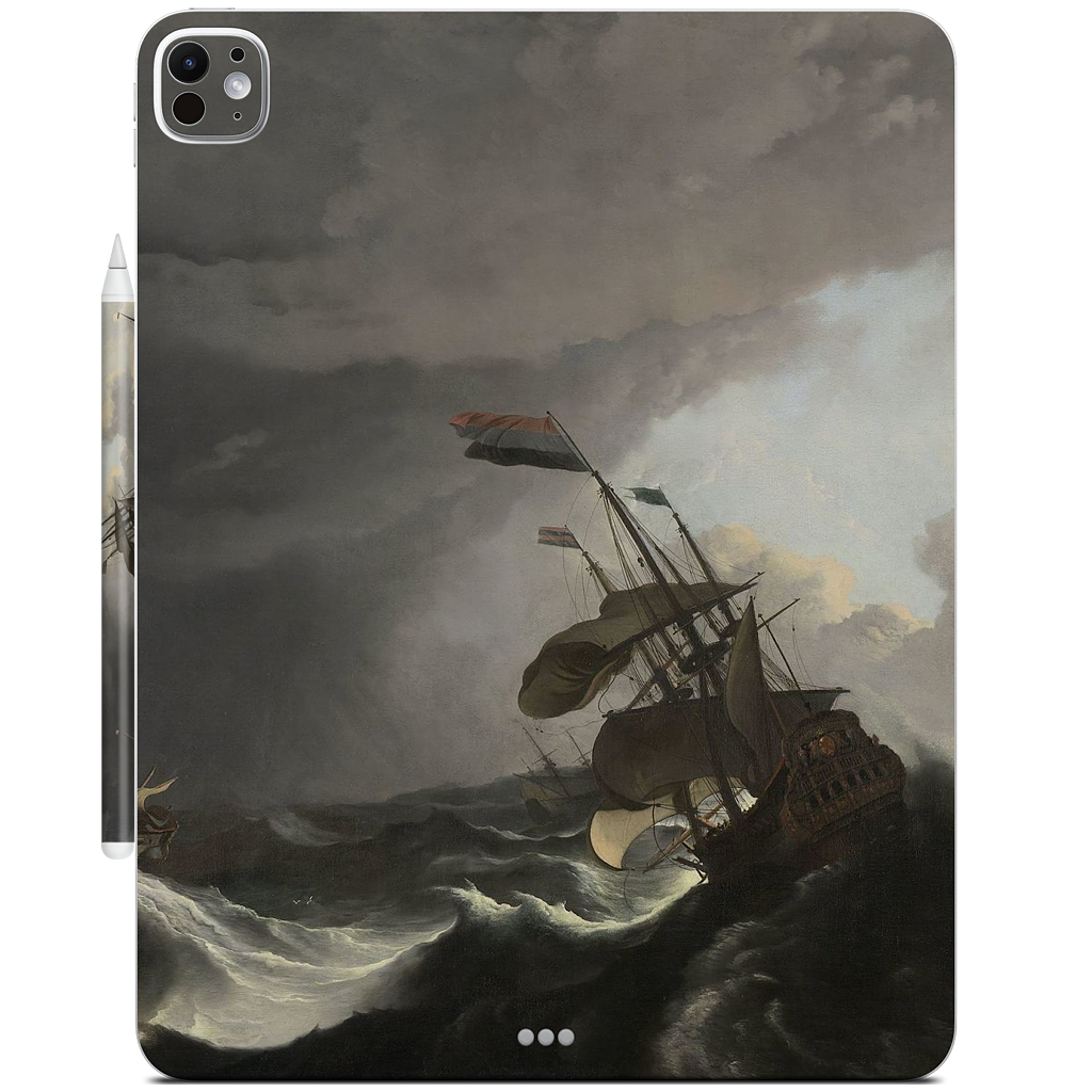Warships During a Storm iPad Skin