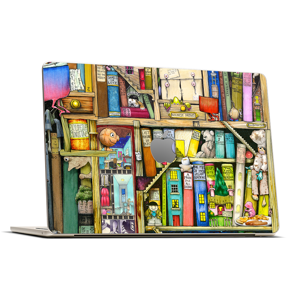 Bookshelf 2c MacBook Skin