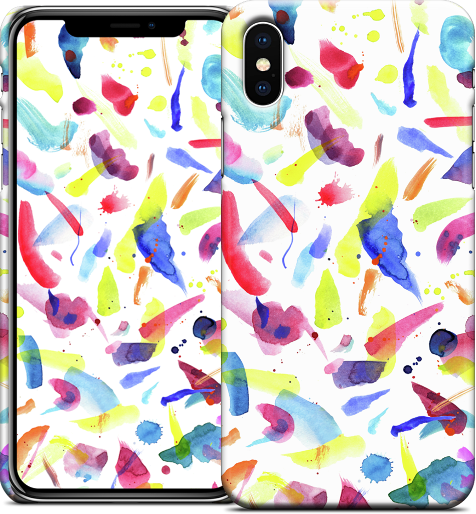 Watercolor Summer Brushstrokes iPhone Case