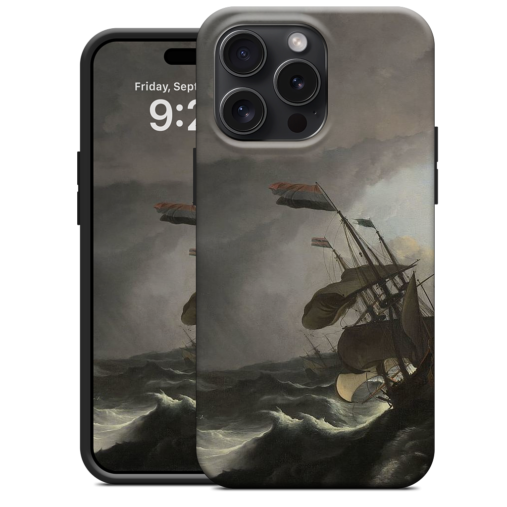 Warships During a Storm iPhone Case