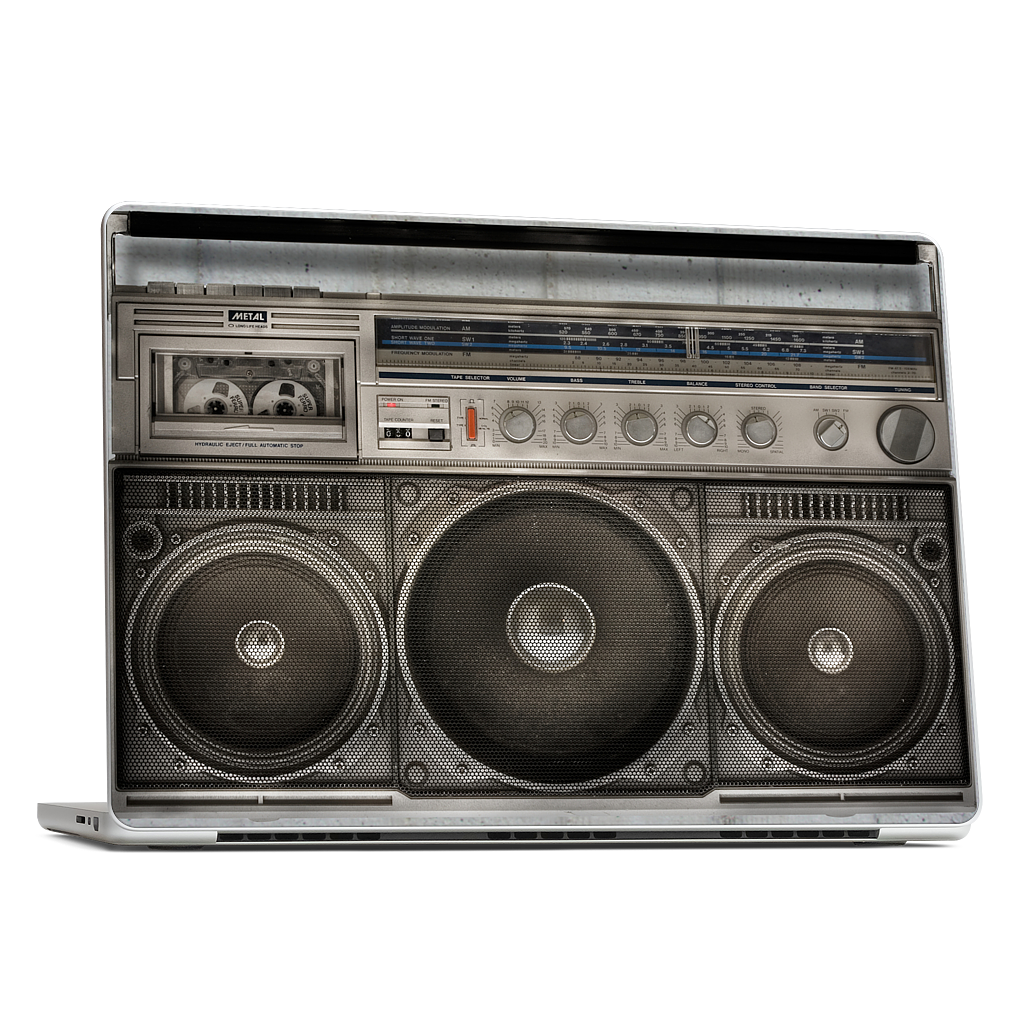 Boombox MacBook Skin