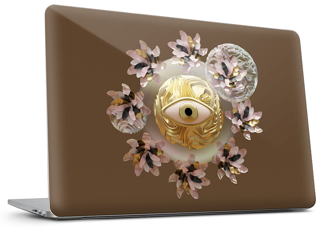 Golden Flowers MacBook Skin