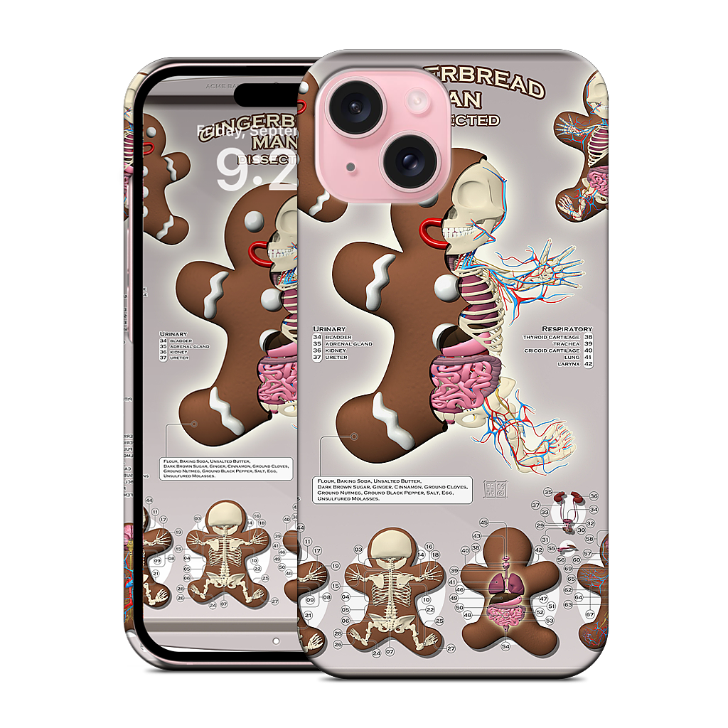 Gingerbread Man Dissected iPhone Case