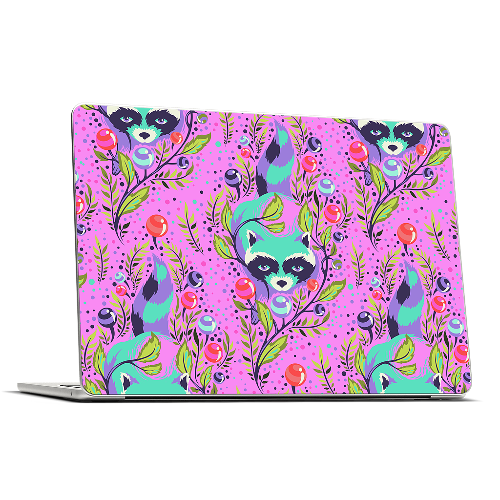 Raccoon Fuchsia MacBook Skin