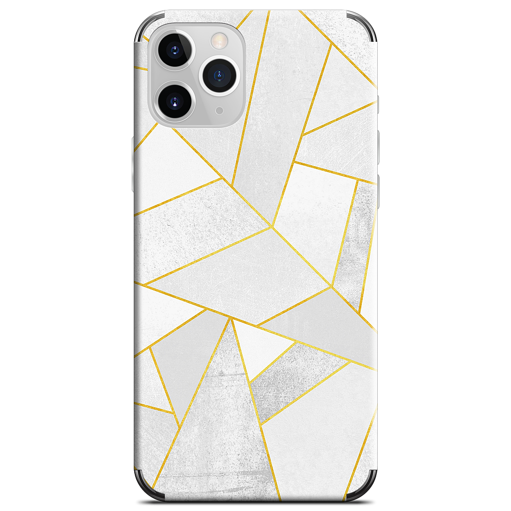 White Stone / Golden Lines iPhone Skin
