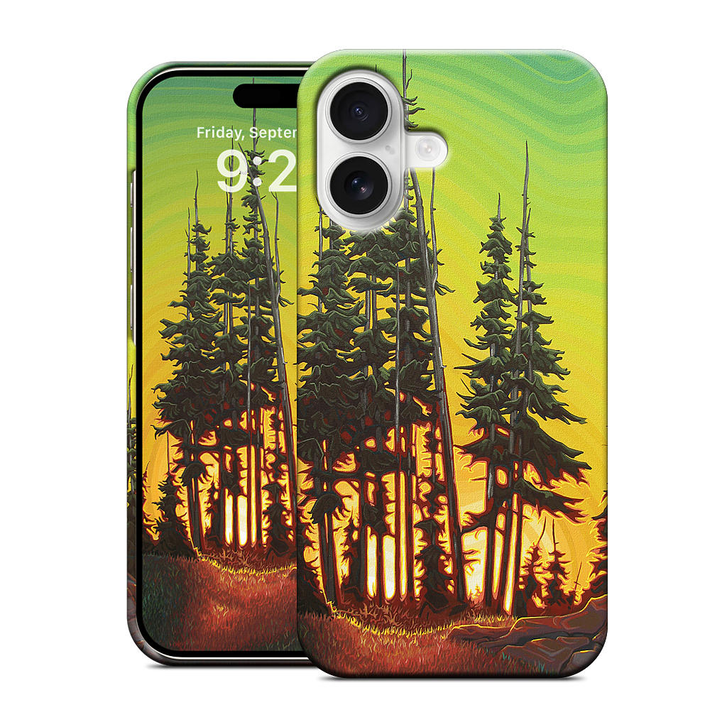 Green Skies At Night iPhone Case