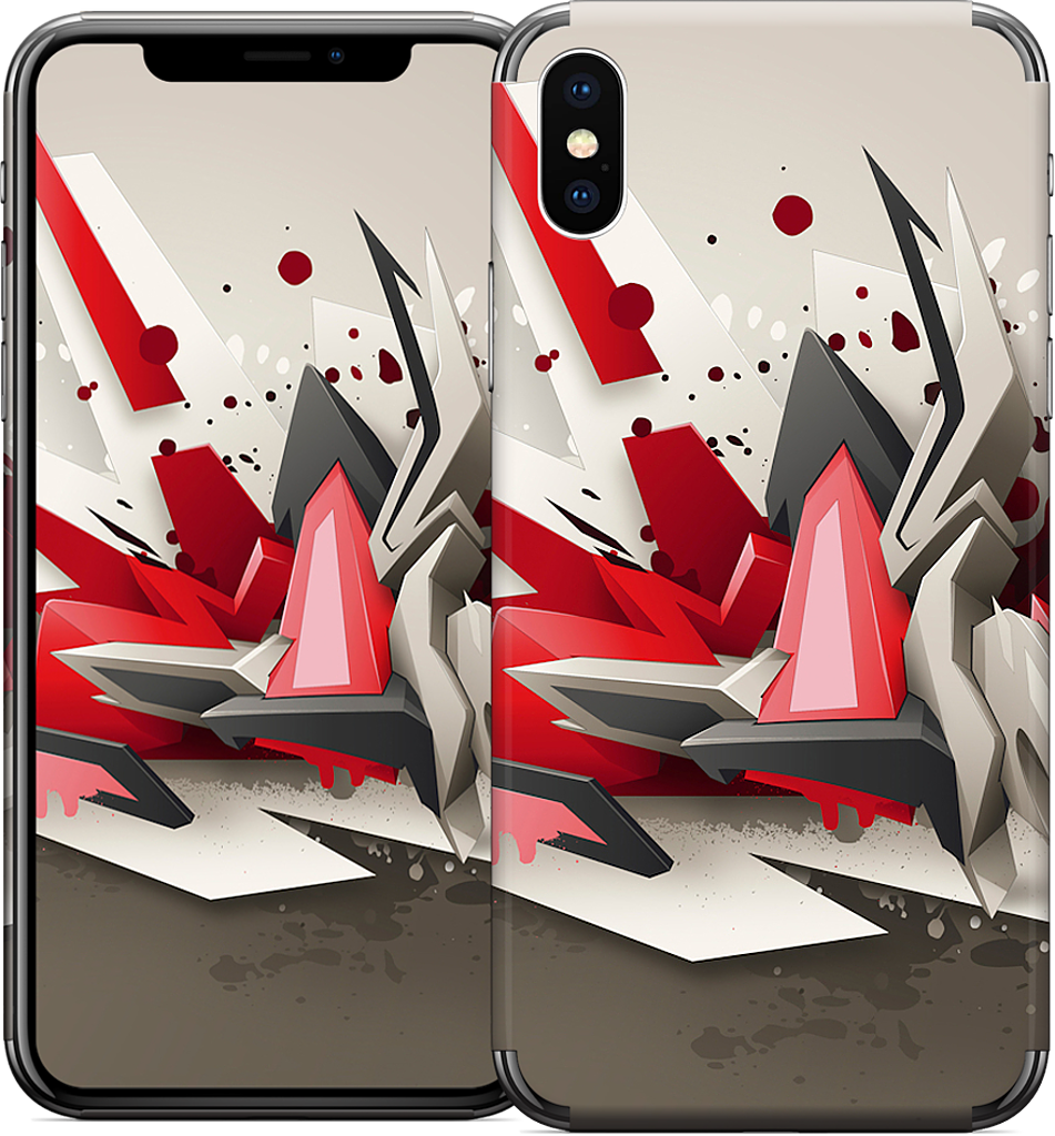 Red Metal iPhone Skin